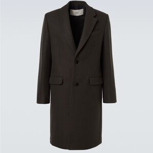 Ami Alexandre Mattiussi brown wool coat